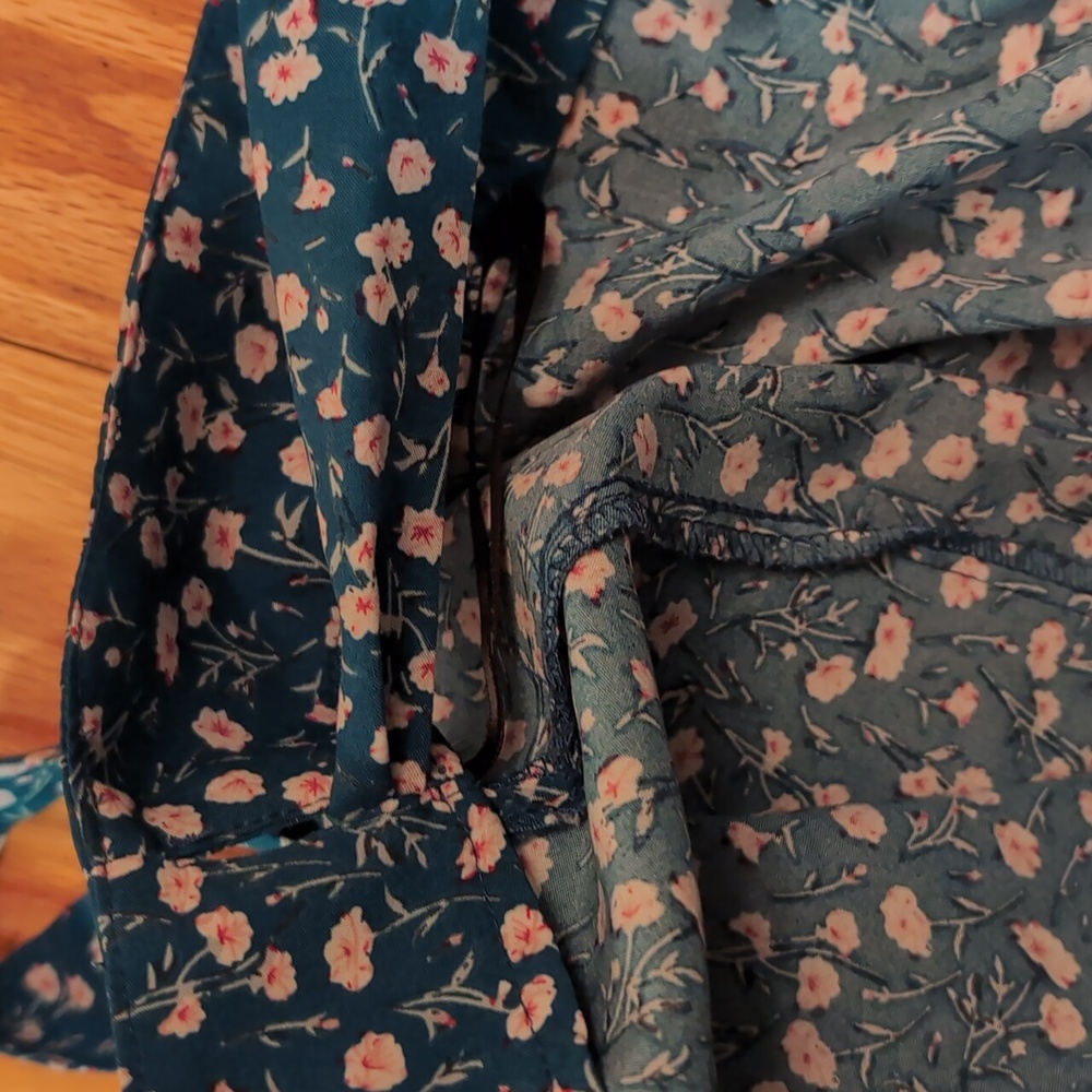 Floral Ruffle Wrap Mini Skirt - Picture 4 of 5